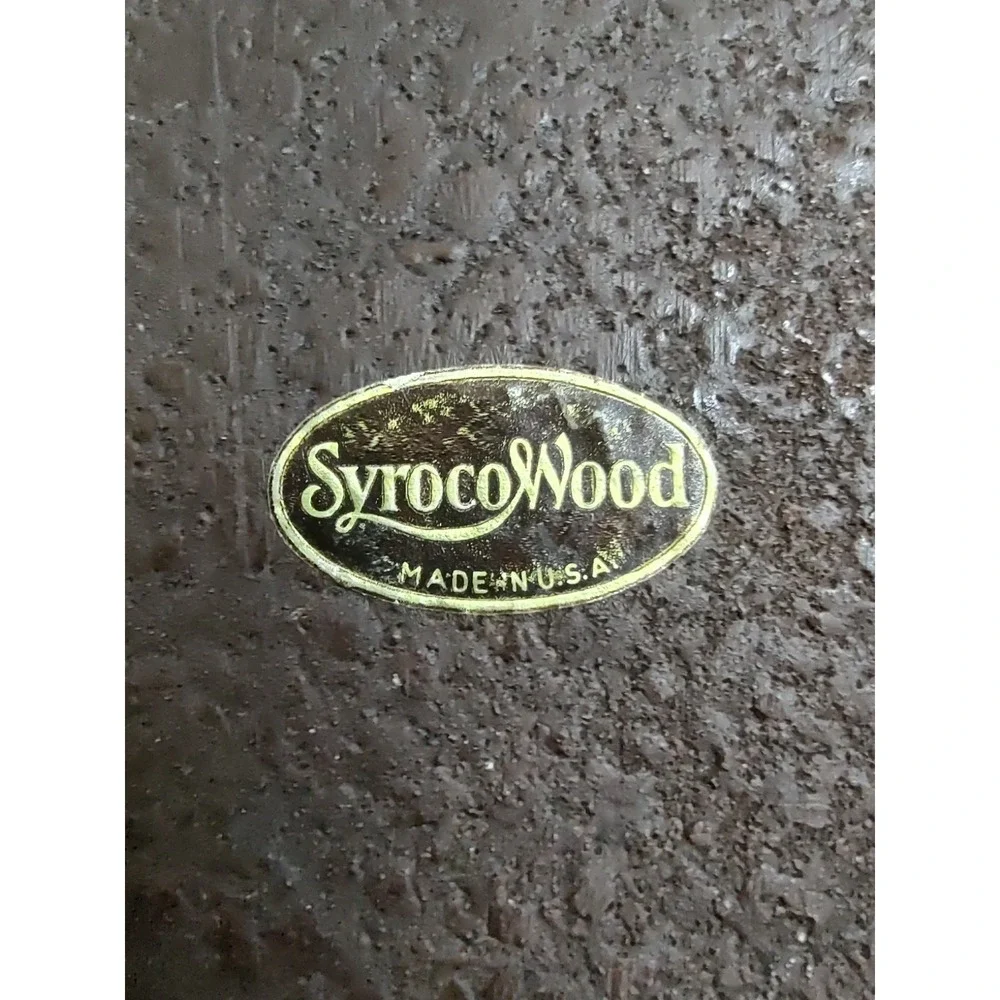 Syroco Wood Box Cigar Trinket Vanity Dresser Cigarette Storage Tobacianna S11